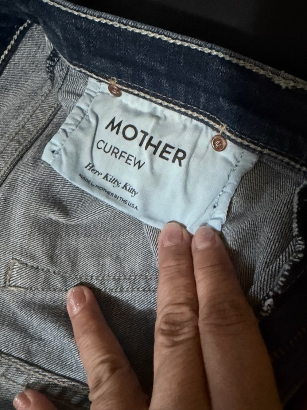 MOTHER Dark Blue Flare Jeans petite - Picture 6 of 12